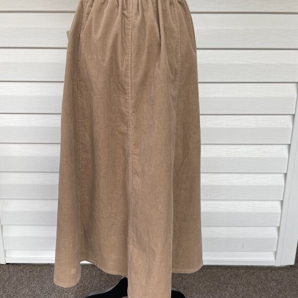 NWT CJ BANKS Solid Gored Tan Corduroy Stretch Skirt 1X - Picture 4 of 6